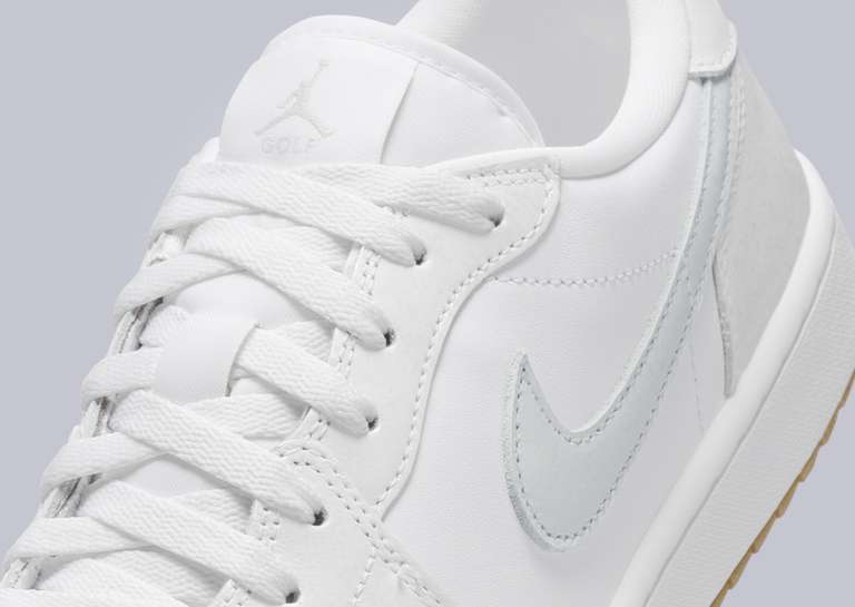Air Jordan 1 Low Golf White Gum Midfoot Detail