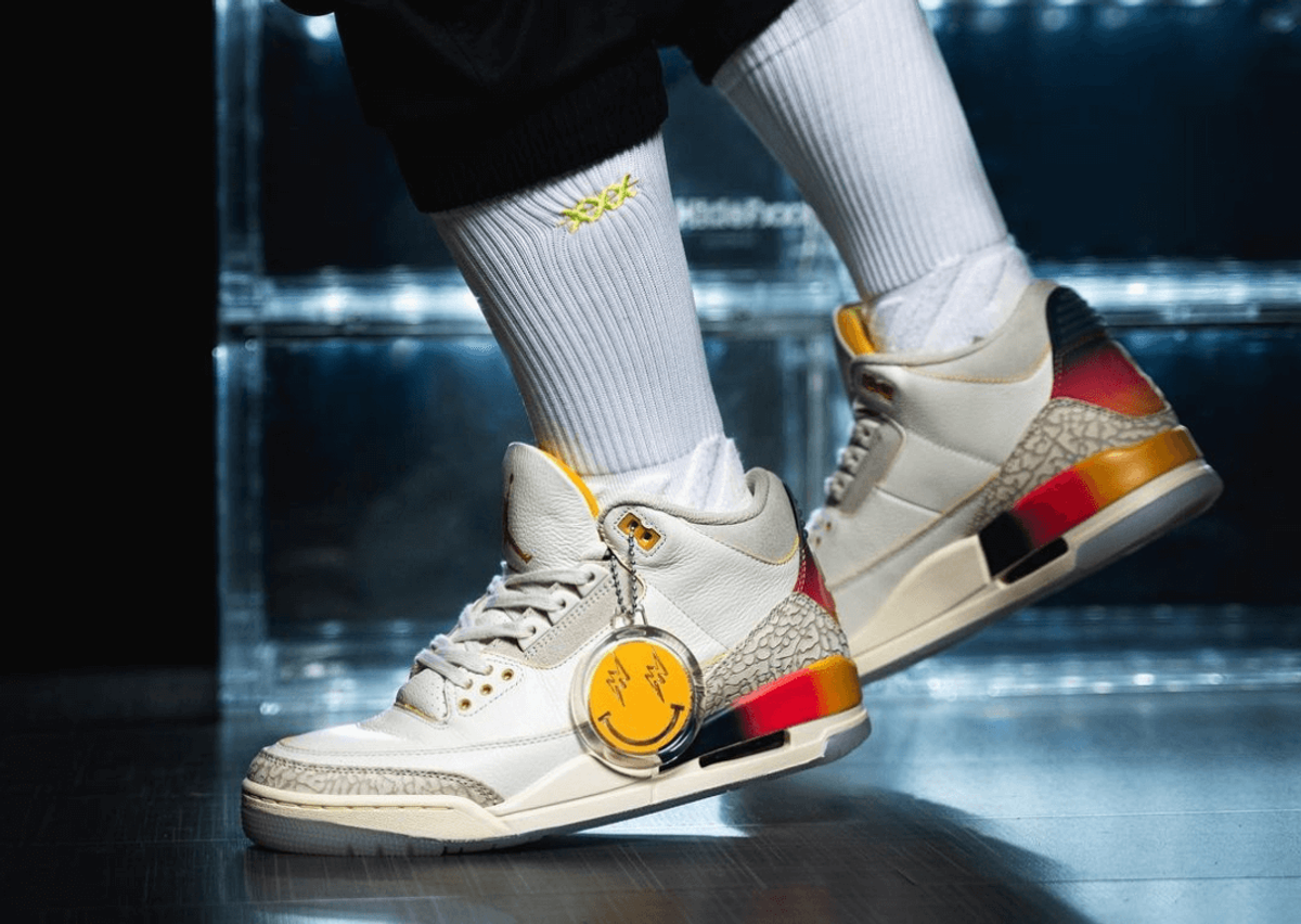 2023 J Balvin x Jordan 3 SP “Medellín Sunset” on-feet