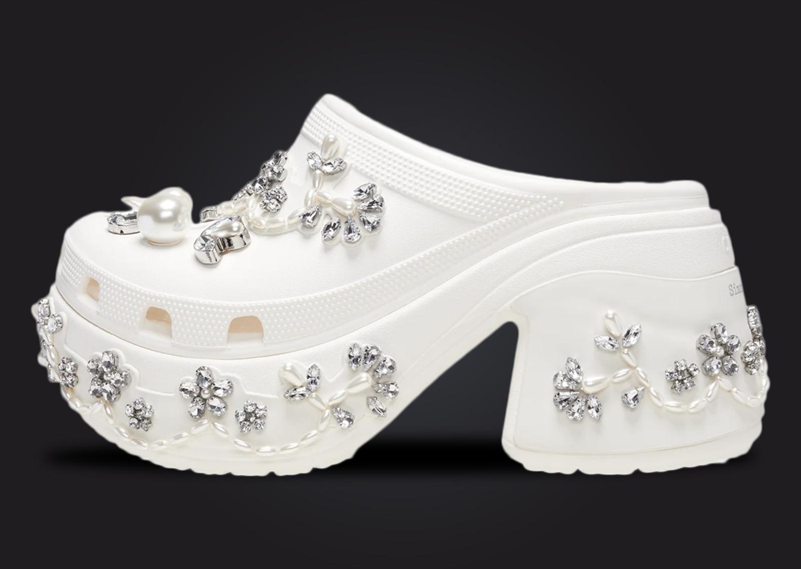 Simone Rocha x Crocs Siren White Medial