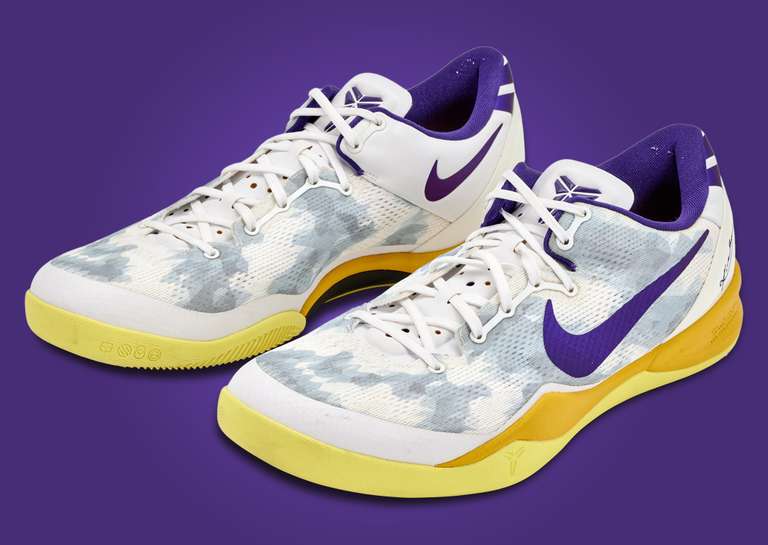 Nike Kobe 8 Lakers Home PE Game Worn Angle