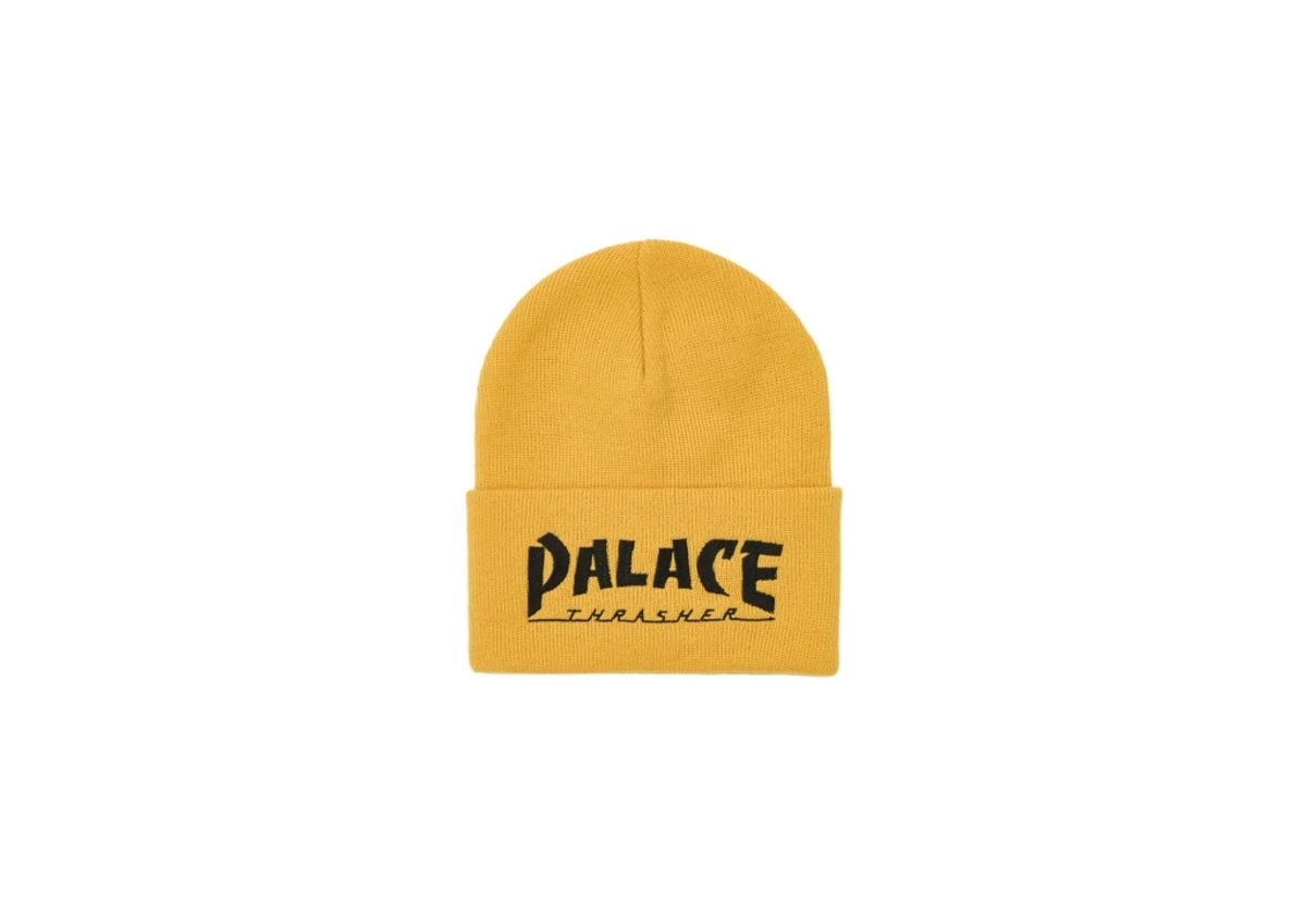 Palace Thrasher SS24 Knit Hat in Gold