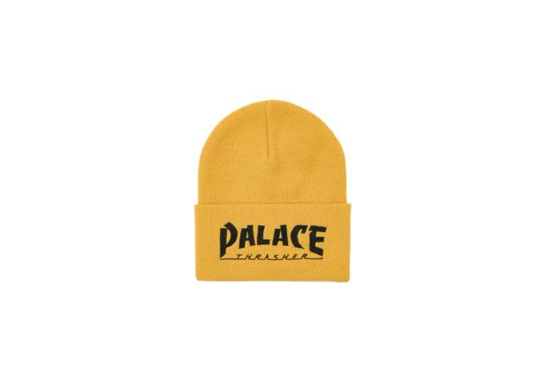 Palace Thrasher SS24 Knit Hat in Gold