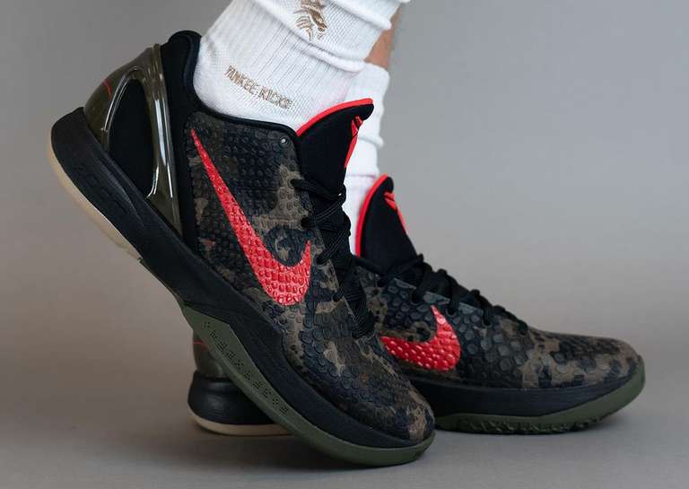 Nike Kobe 6 Protro Italian Camo On Foot lateral