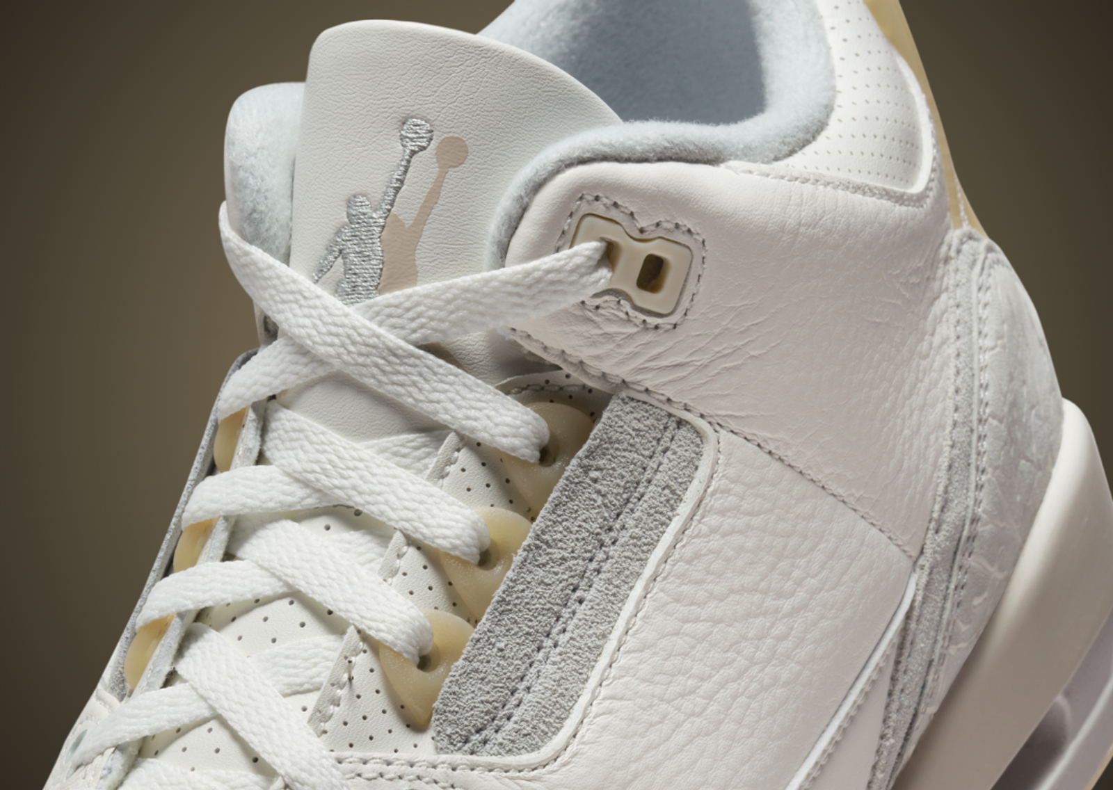 Air Jordan 3 Retro Craft Ivory Tongue Detail