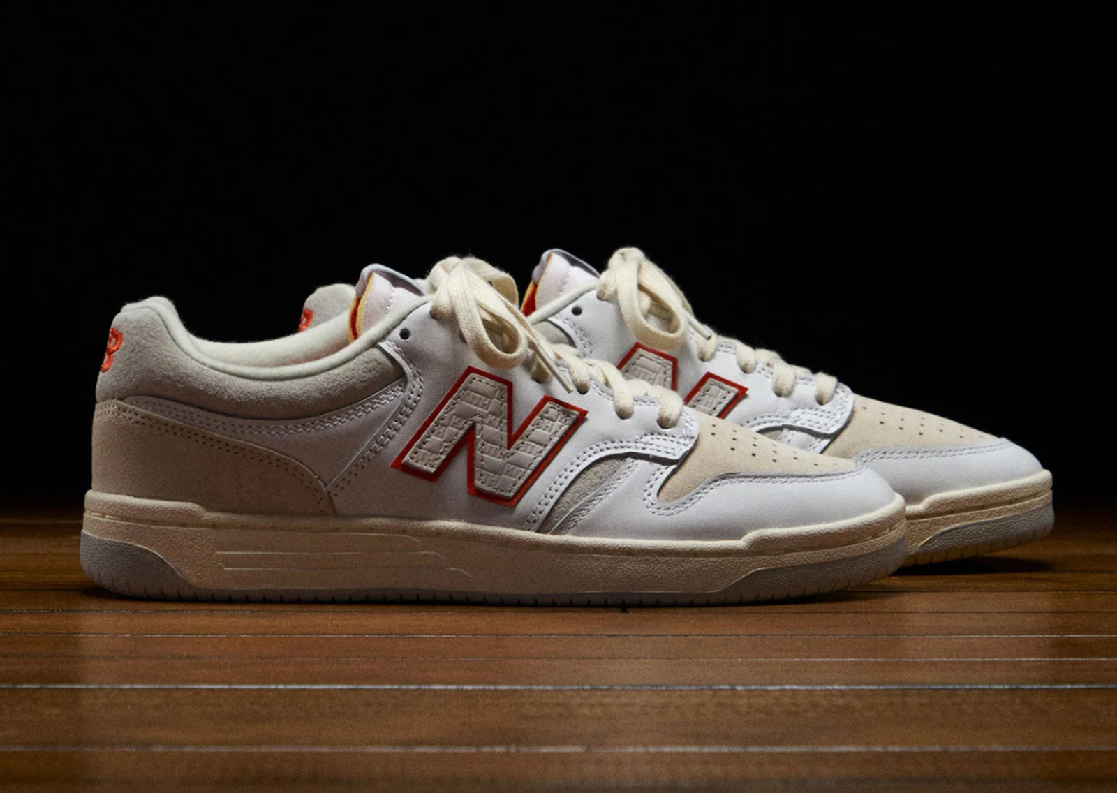 Kith x New Balance Numeric 480 MSG White Orange Pair