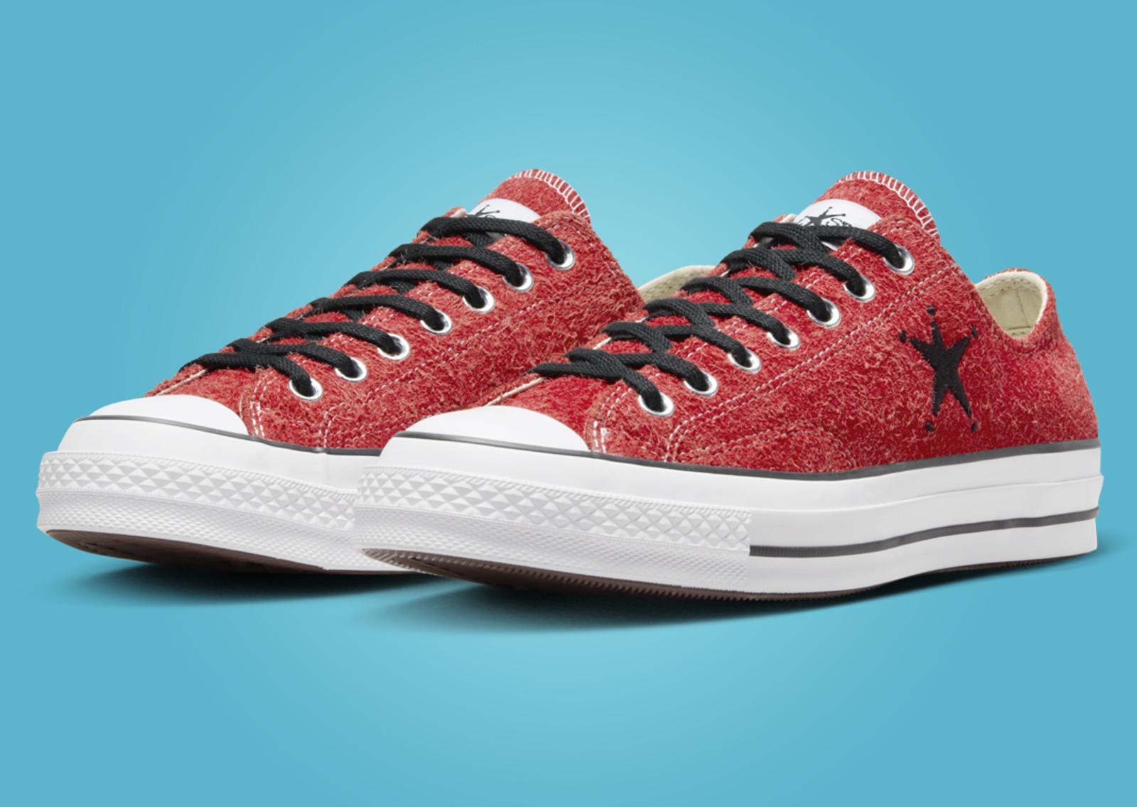 Stussy x Converse Chuck 70 Ox Poppy Red Angle