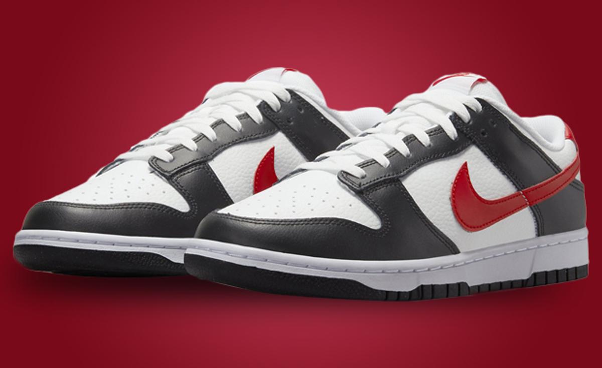 Official Look At The Nike Dunk Low White Black Red