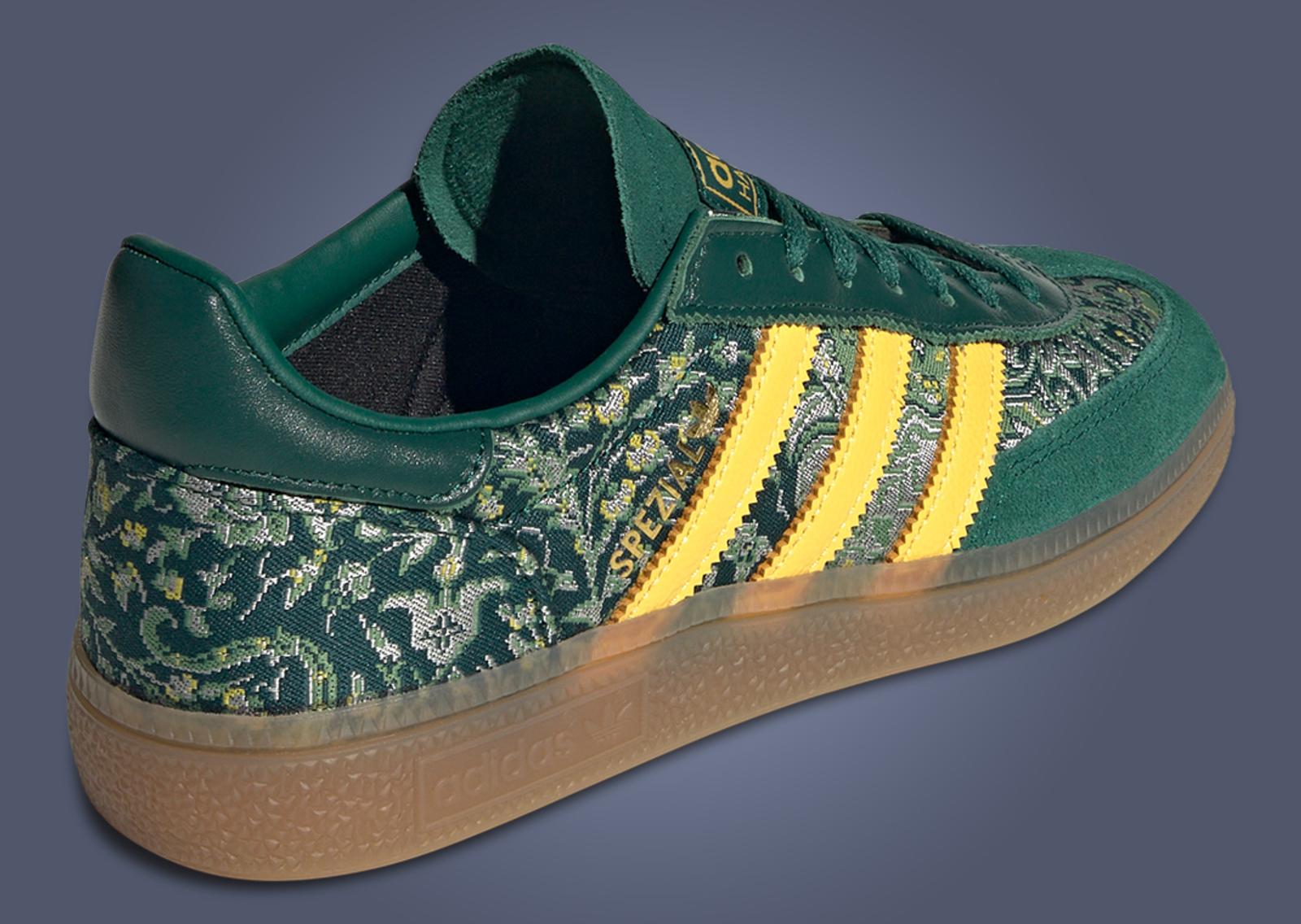 adidas Handball Spezial Ornate Carpet Collegiate Green (W) Heel Angle