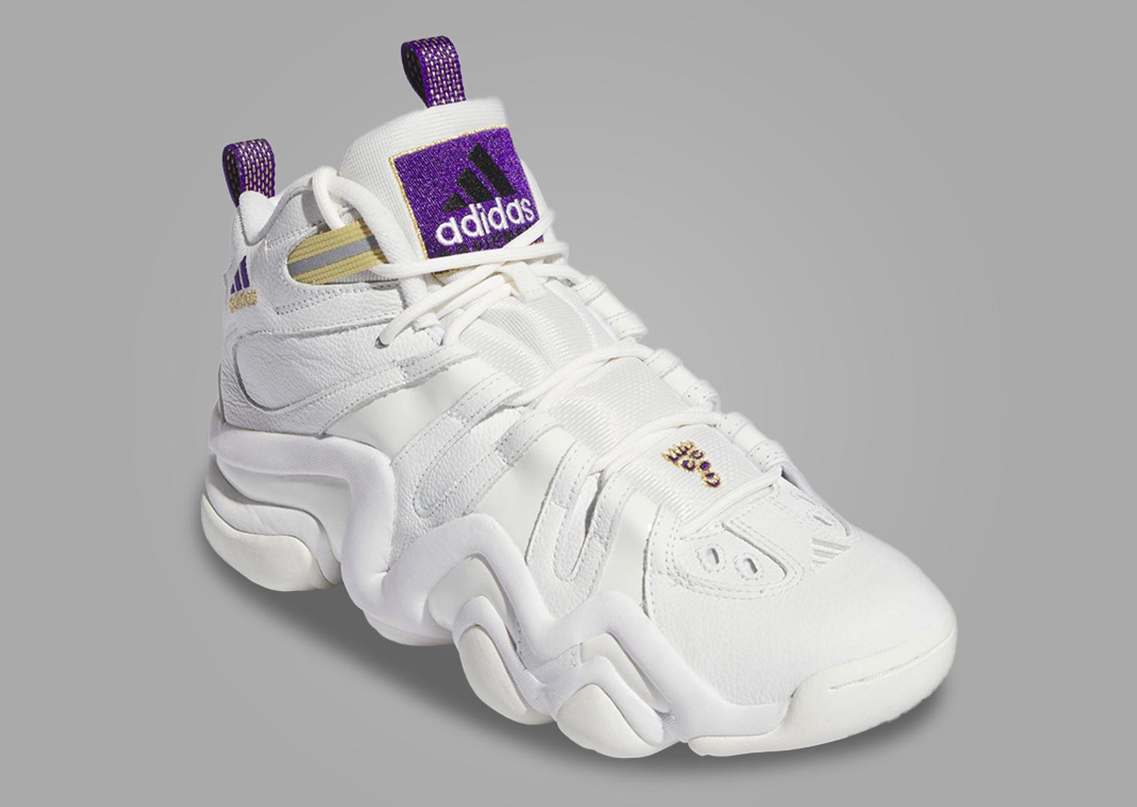 adidas Crazy 8 Lakers Core White Angle