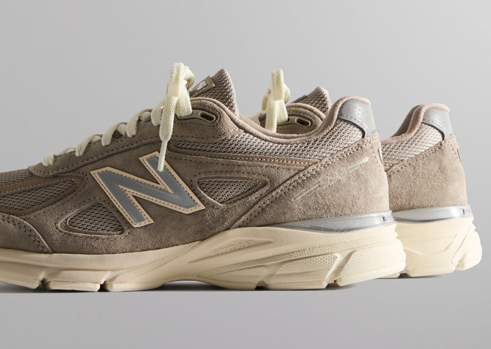 Kith x New Balance 990v4 Made in USA Moonrock Heel