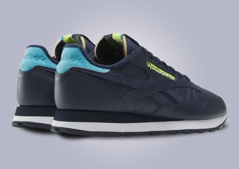 Reebok Classic Leather What Makes You Vector Navy Heel Angle