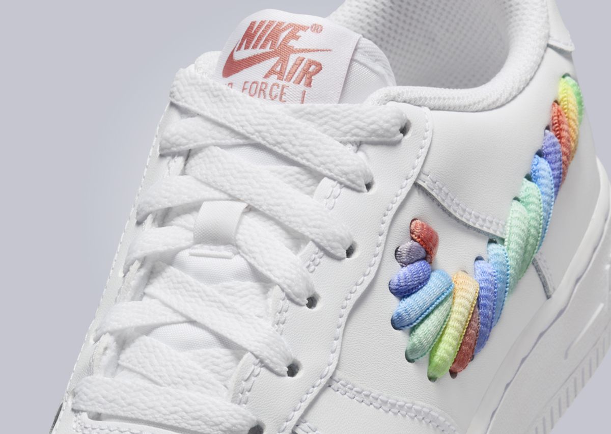 Nike Air Force 1 Low Rainbow Lace Swoosh (GS) Tongue