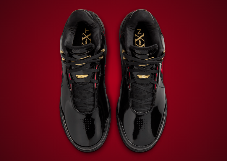 Nike LeBron NXXT Gen Ampd Black Metallic Gold University Red Top