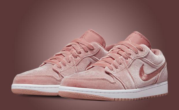 This Women's Air Jordan 1 Low Gets A Pink Velvet Makeover