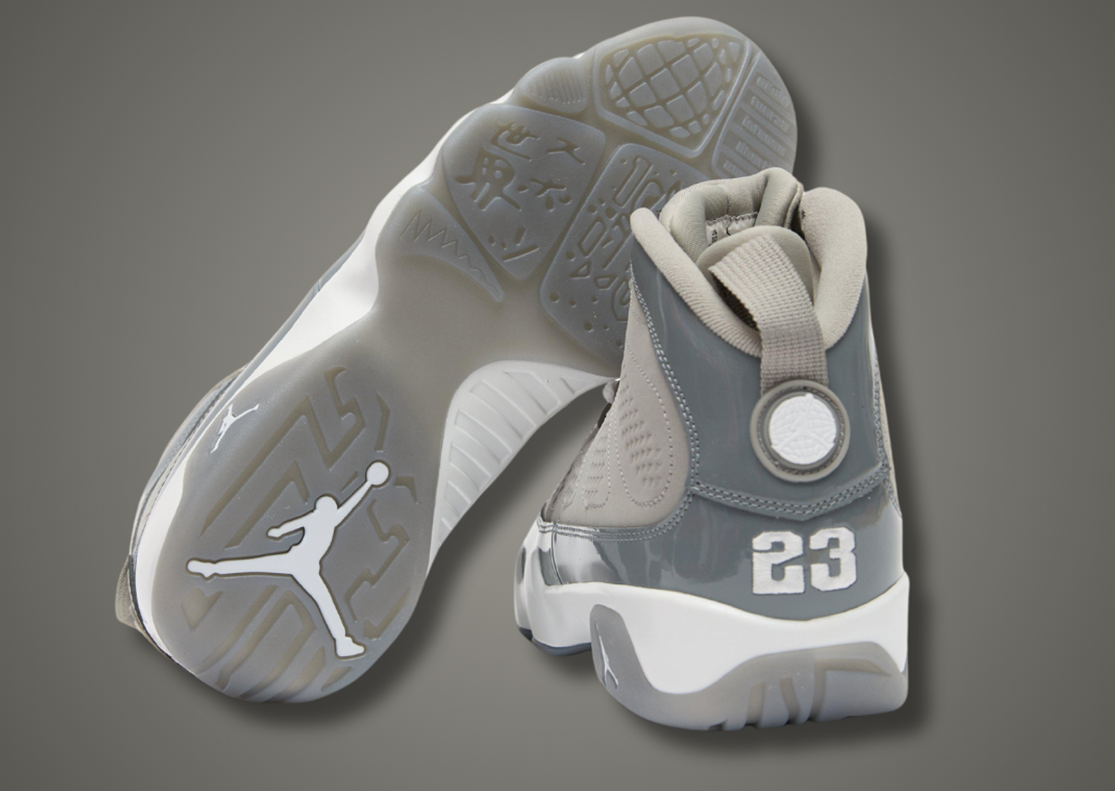 Air Jordan 9 Retro Cool Grey Heel