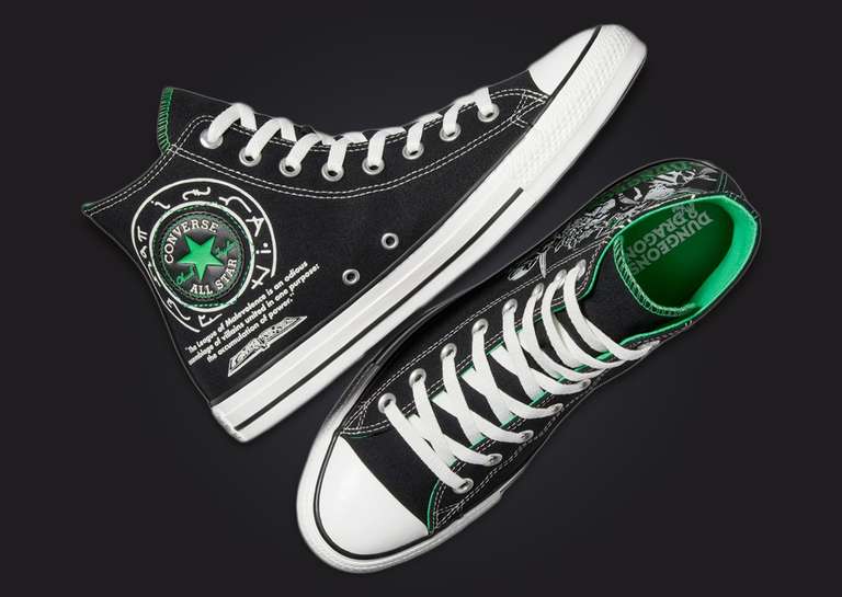 Dungeons & Dragons x Converse Chuck Taylor All Star Black Green Top and Medial