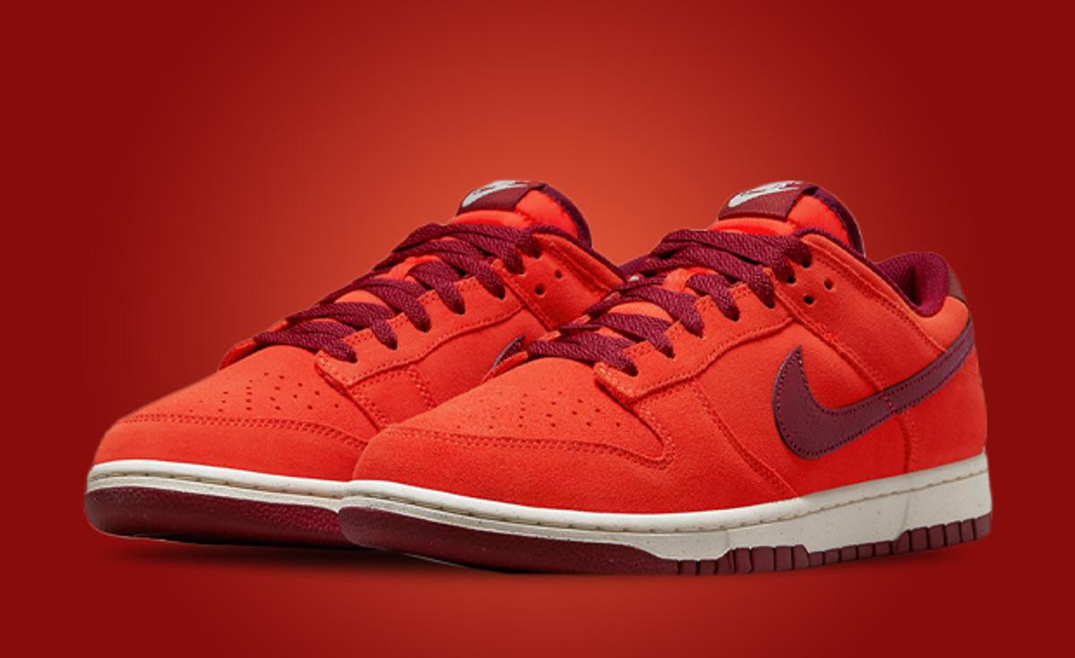 The Nike Dunk Low Appears With An Orange Suede Upper