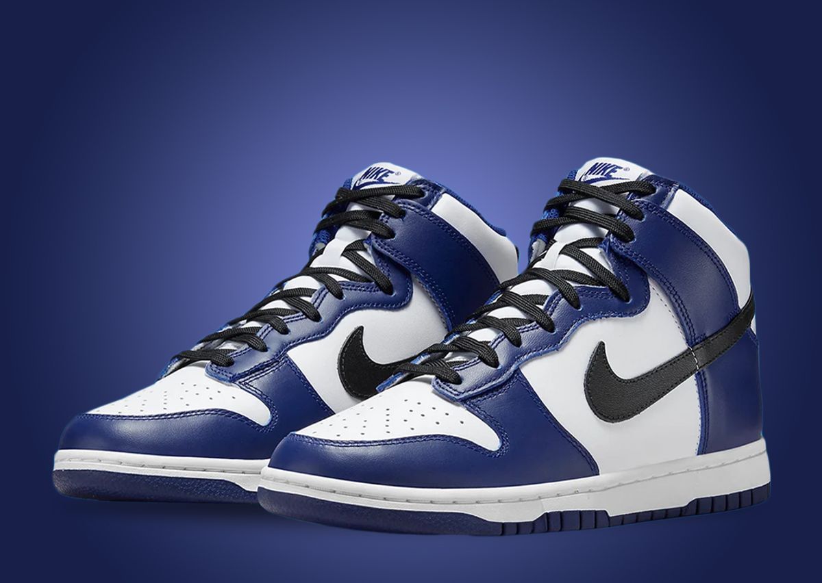 Nike dunk high white and blue Clearance