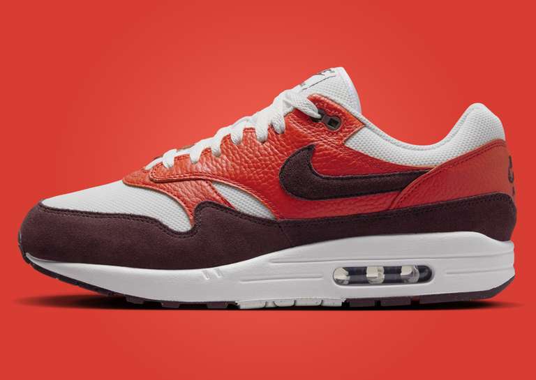 Nike Air Max 1 Burgundy Crush Picante Red Lateral Left