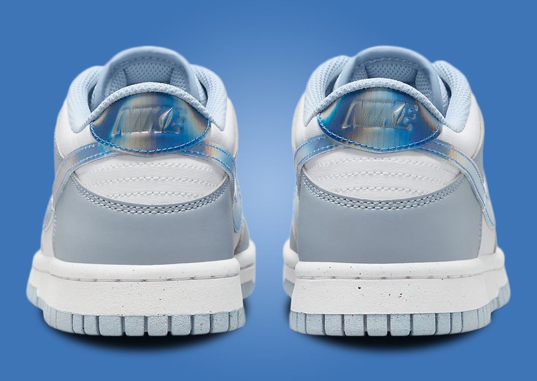 Illusion Inspired Details Hit The Nike Dunk Low Hologram Blue Whisper