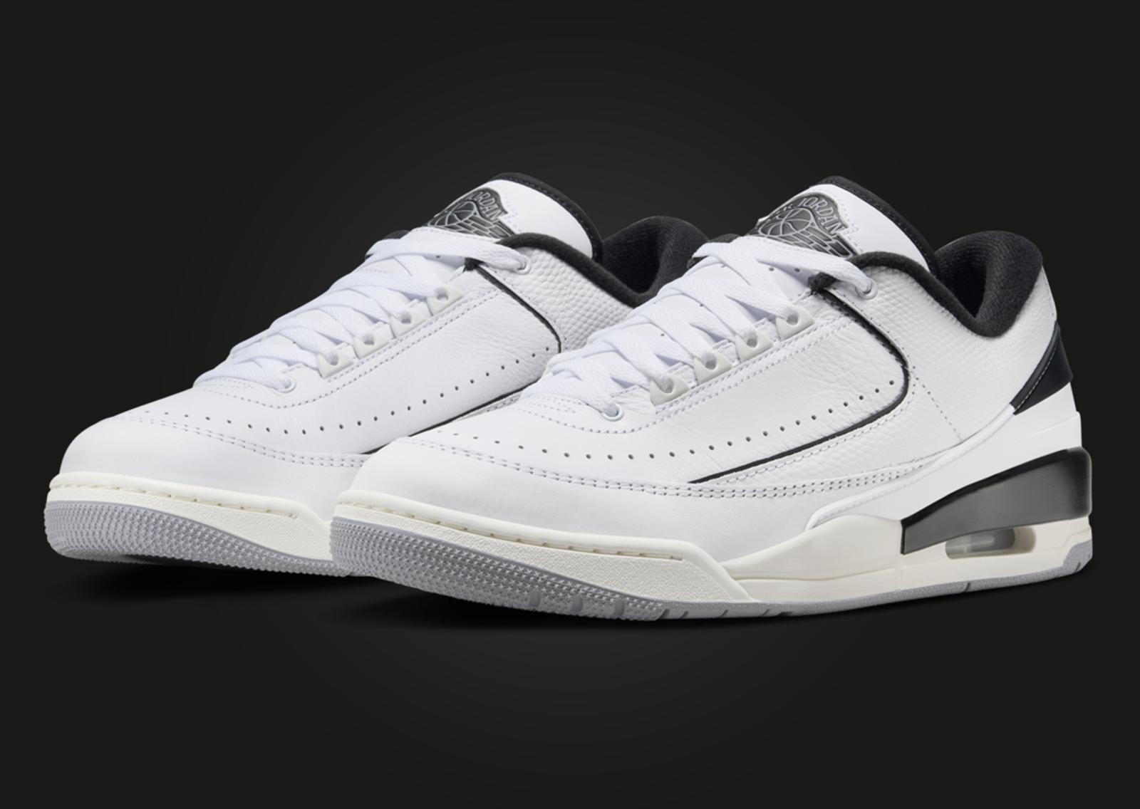 Air Jordan 2/3 White Black Angle