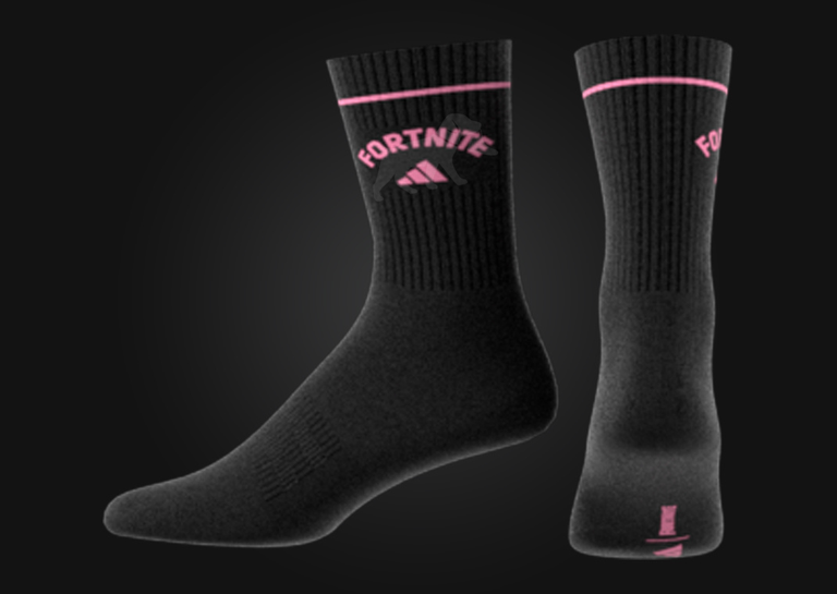 Fortnite x adidas Socks Black Pink