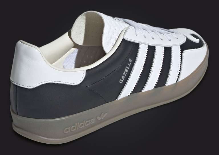adidas Gazelle Gatsin Black White Heel Angle