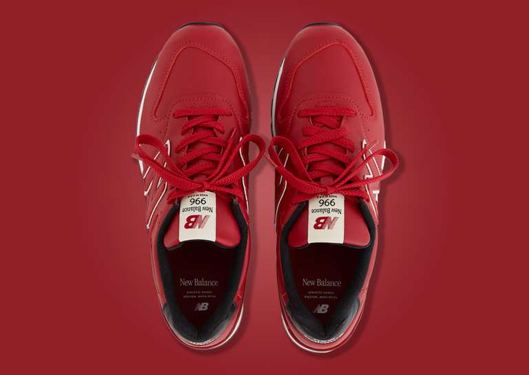 New Balance 996 Made in USA Red Black Top