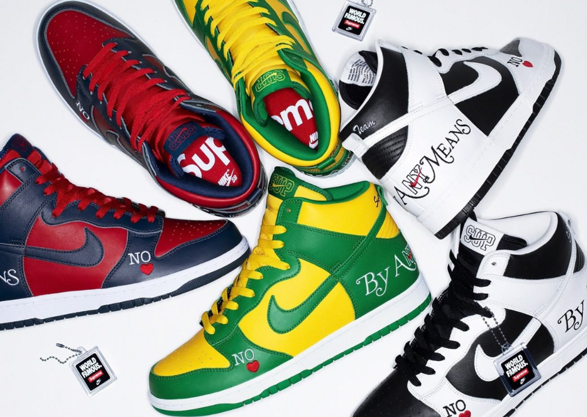 Supreme x Nike SB Dunk High By Any Means Pack 