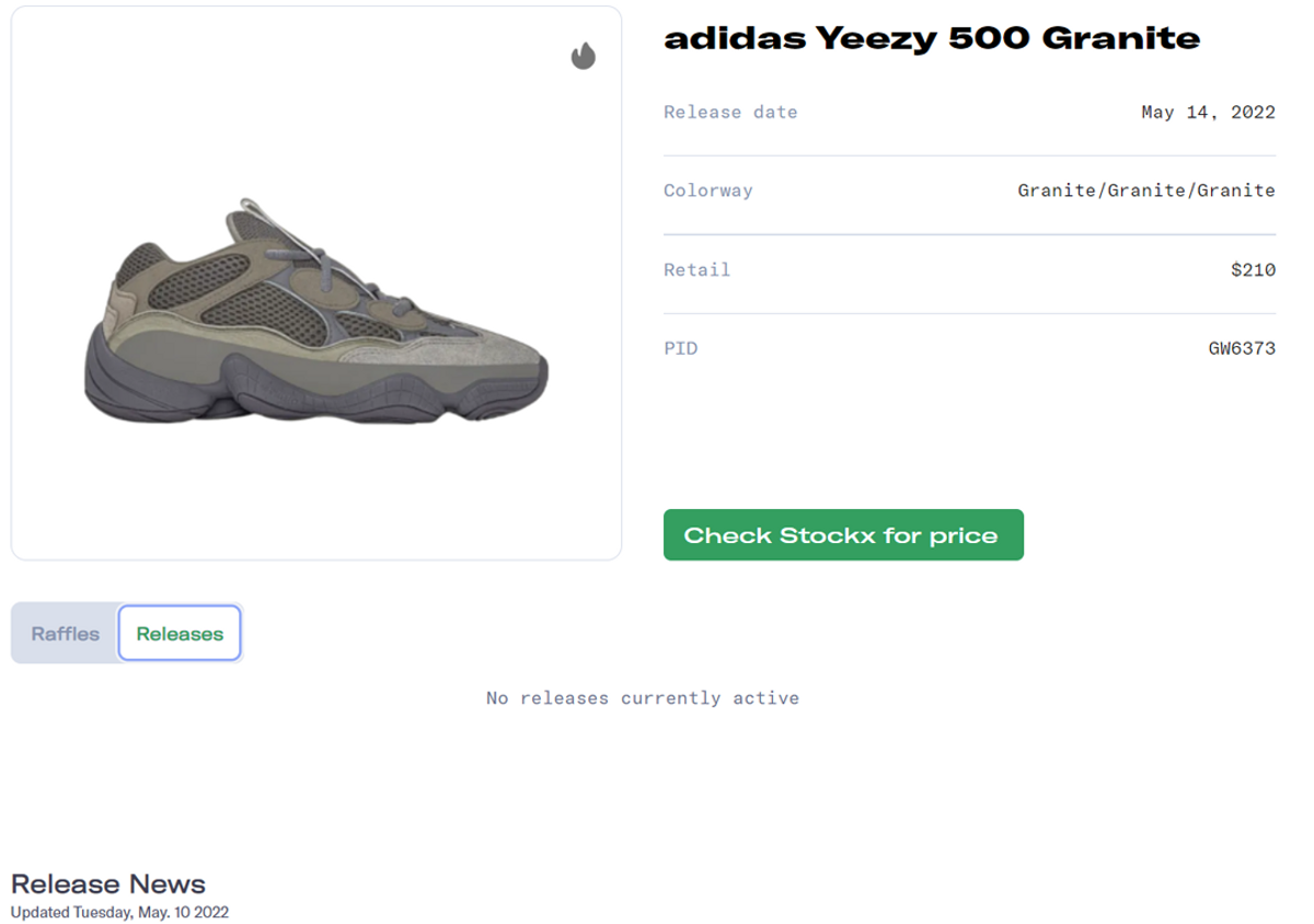 Yeezy sales 500 raffle
