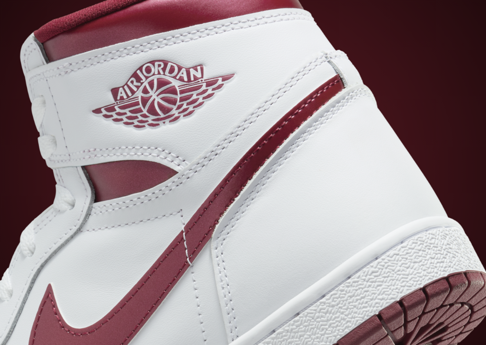 Air Jordan 1 High 85 Metallic Burgundy Heel Detail