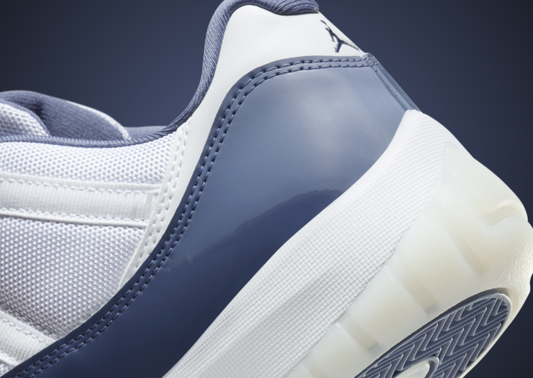 Air Jordan 11 Retro Low Diffused Blue Heel Detail