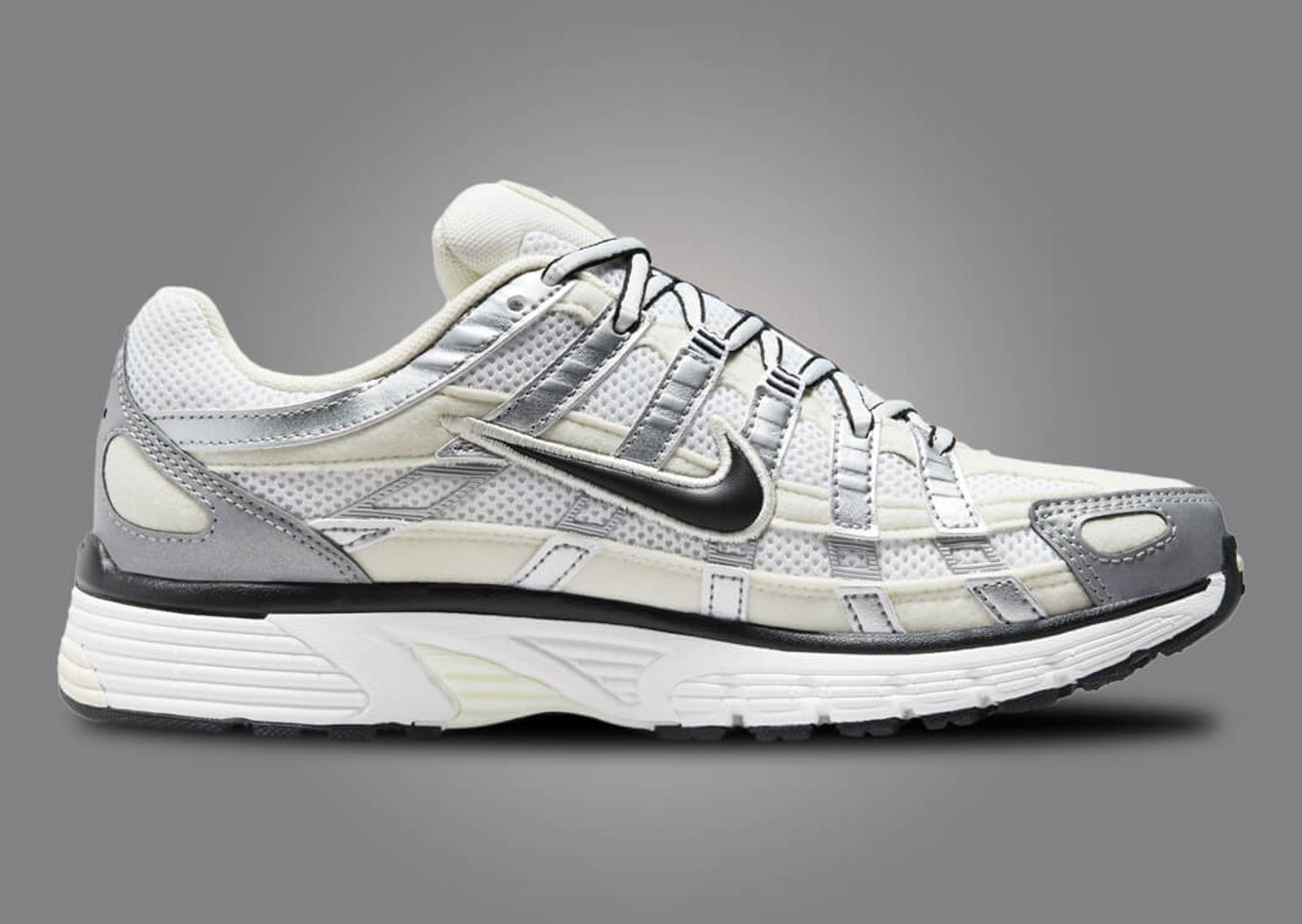 Nike P-6000 Coconut Milk Metallic Silver (W) Medial