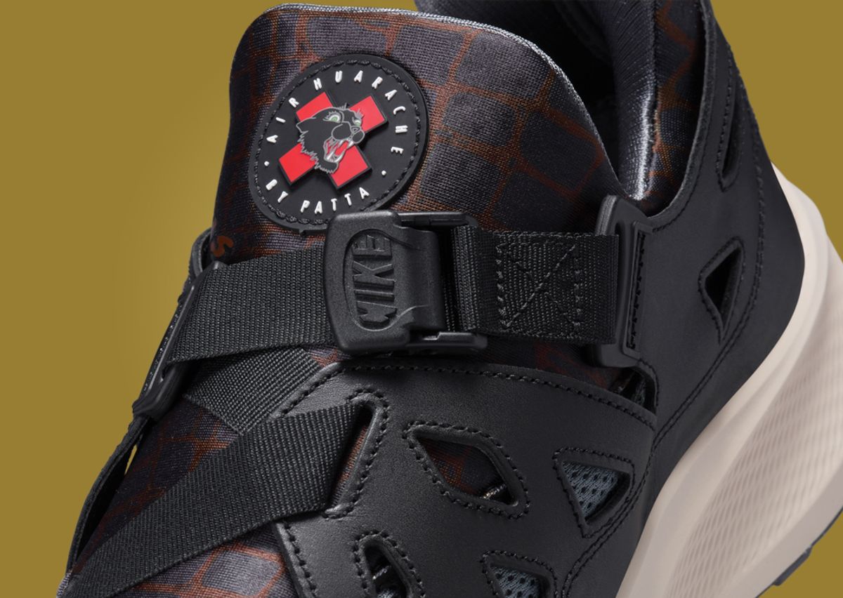 Patta x Nike Air Zoom Huarache Plus Black Tongue Detail