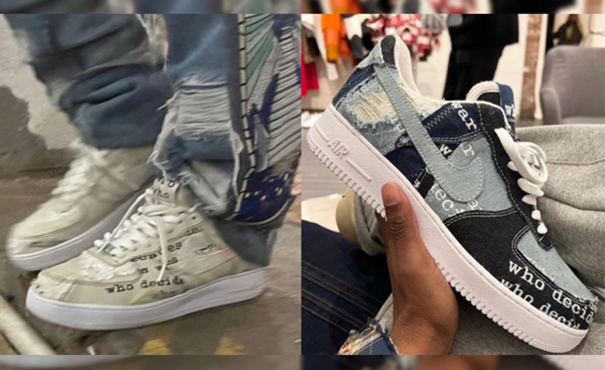 WHO DECIDES WAR Puts Their Distressed Denim On The Nike Air Force 1