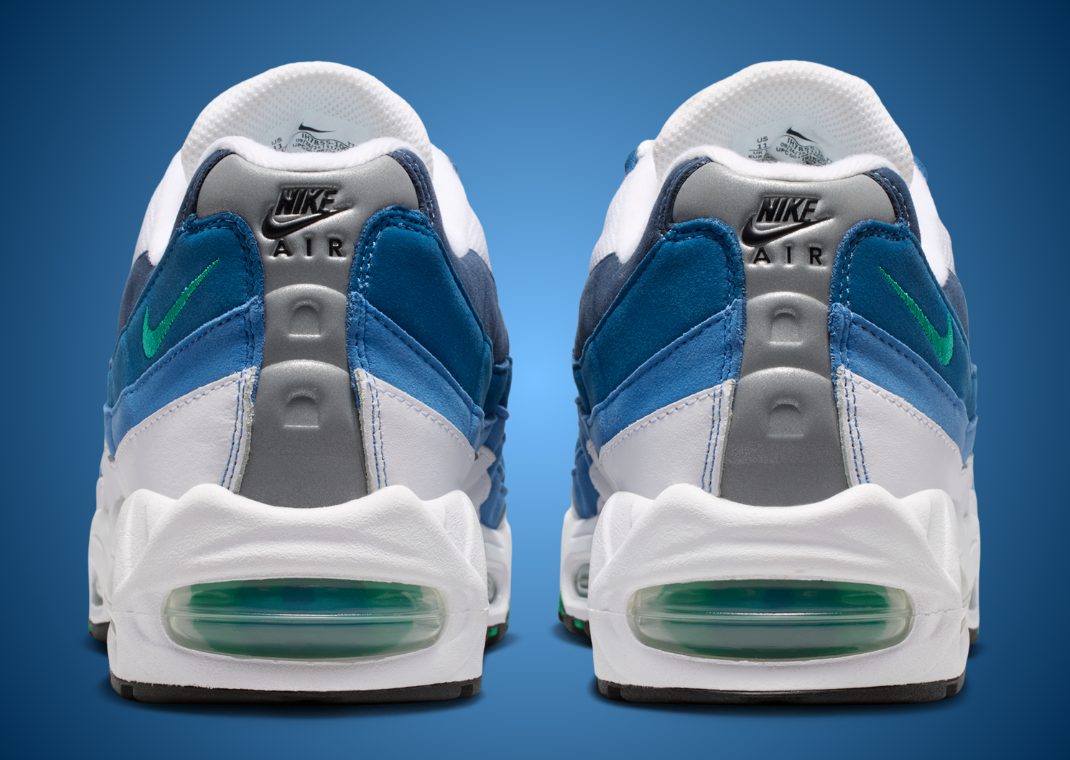 The Nike Air Max 95 OG Big Bubble Slate is a Deep Water Blue