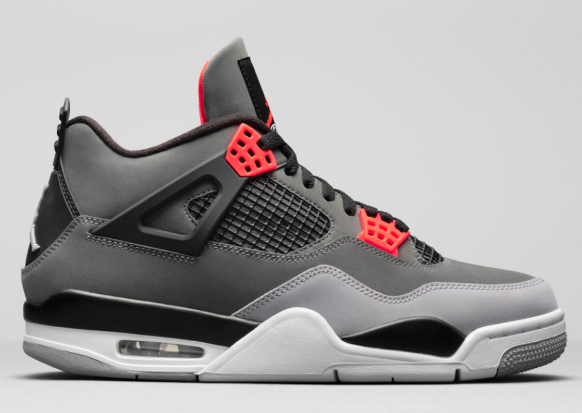 Nike Air Jordan 4 Retro - Dark Grey / Infrared / Black / Cement – Kith