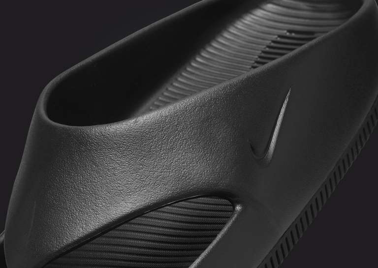 Nike Calm Flip Flop Black Midfoot Detail
