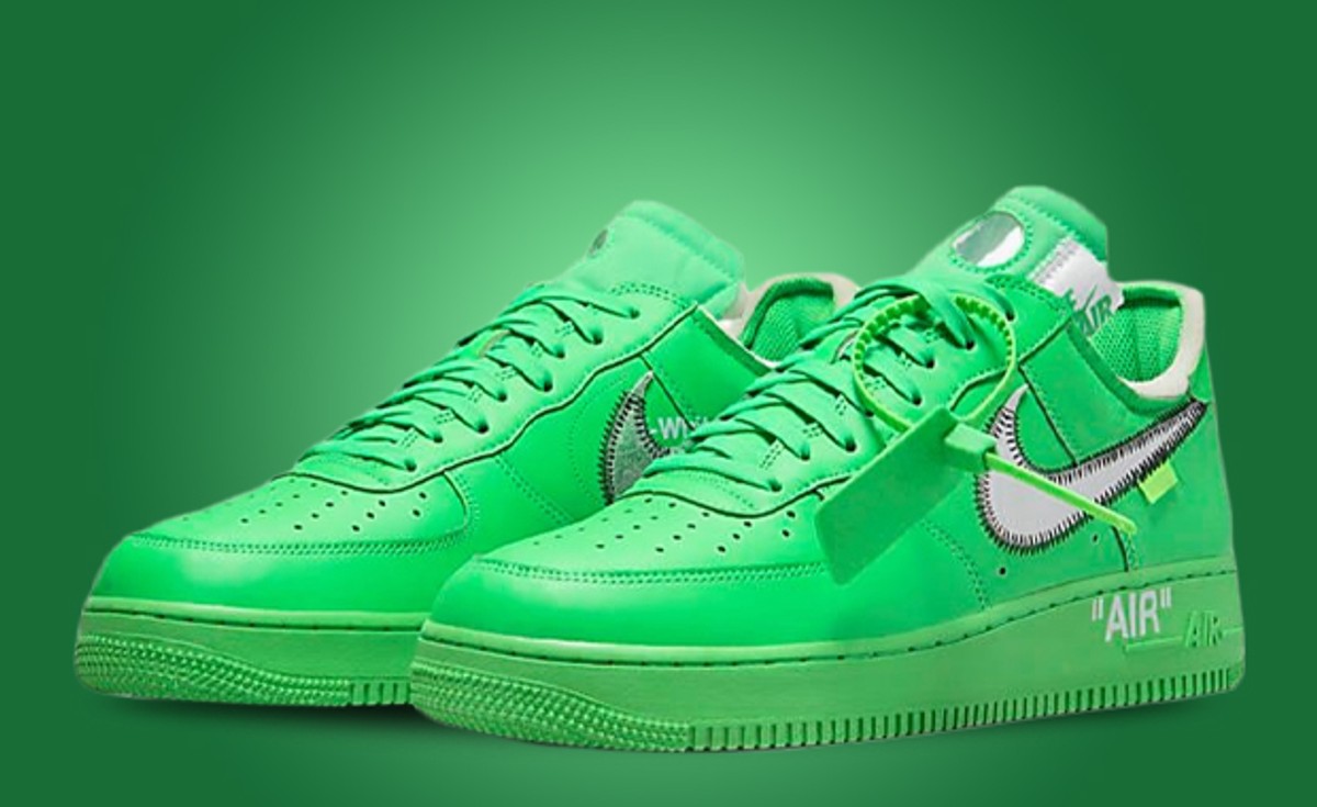 The Off-White x Nike Air Force 1 Low Light Green Spark Drops In July