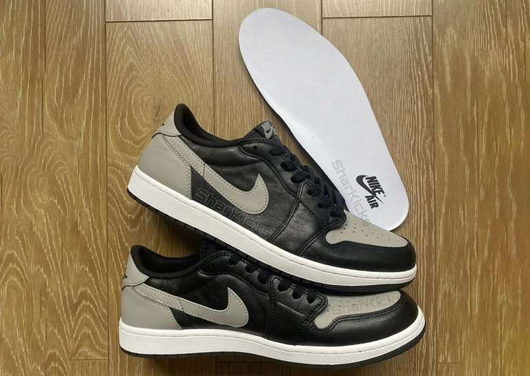 Air Jordan 1 Retro Low OG Shadow Lateral, Medial, and Insole