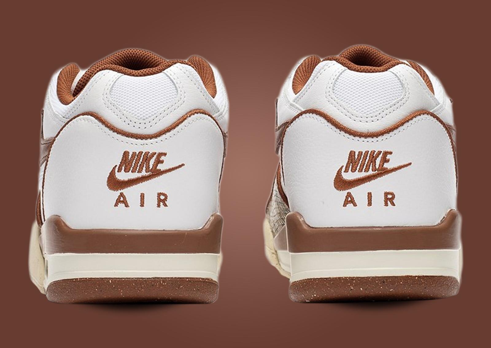 Stussy x Nike Air Flight 89 Low SP White Pecan Heel