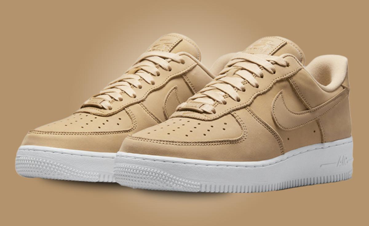 Premium Vachetta Tan Leather Drapes Over This Nike Air Force 1 Low