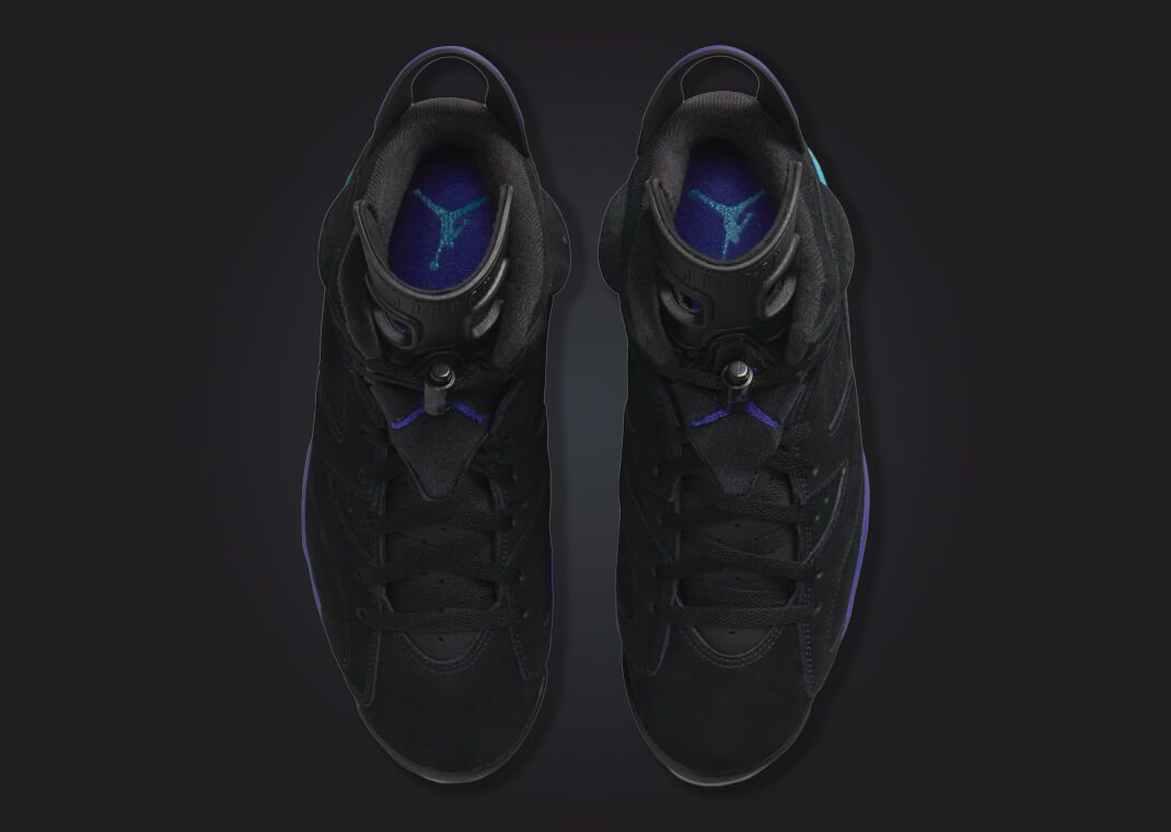 Black and outlet blue jordans 6