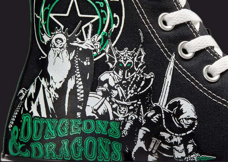 Dungeons & Dragons x Converse Chuck Taylor All Star Black Green Detail