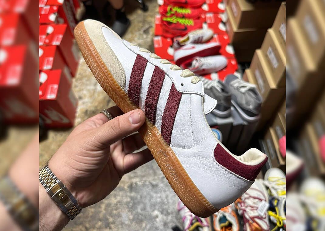 スニーカー Adidas x Sporty & Rich Samba OG Cloud Collegiate Burgundy Sporty & Rich adidas Samba Winter 2023 - JustFreshKicks
