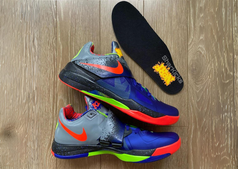 Nike KD 4 Nerf - FQ8180-400 Lateral, Medial, and Insole