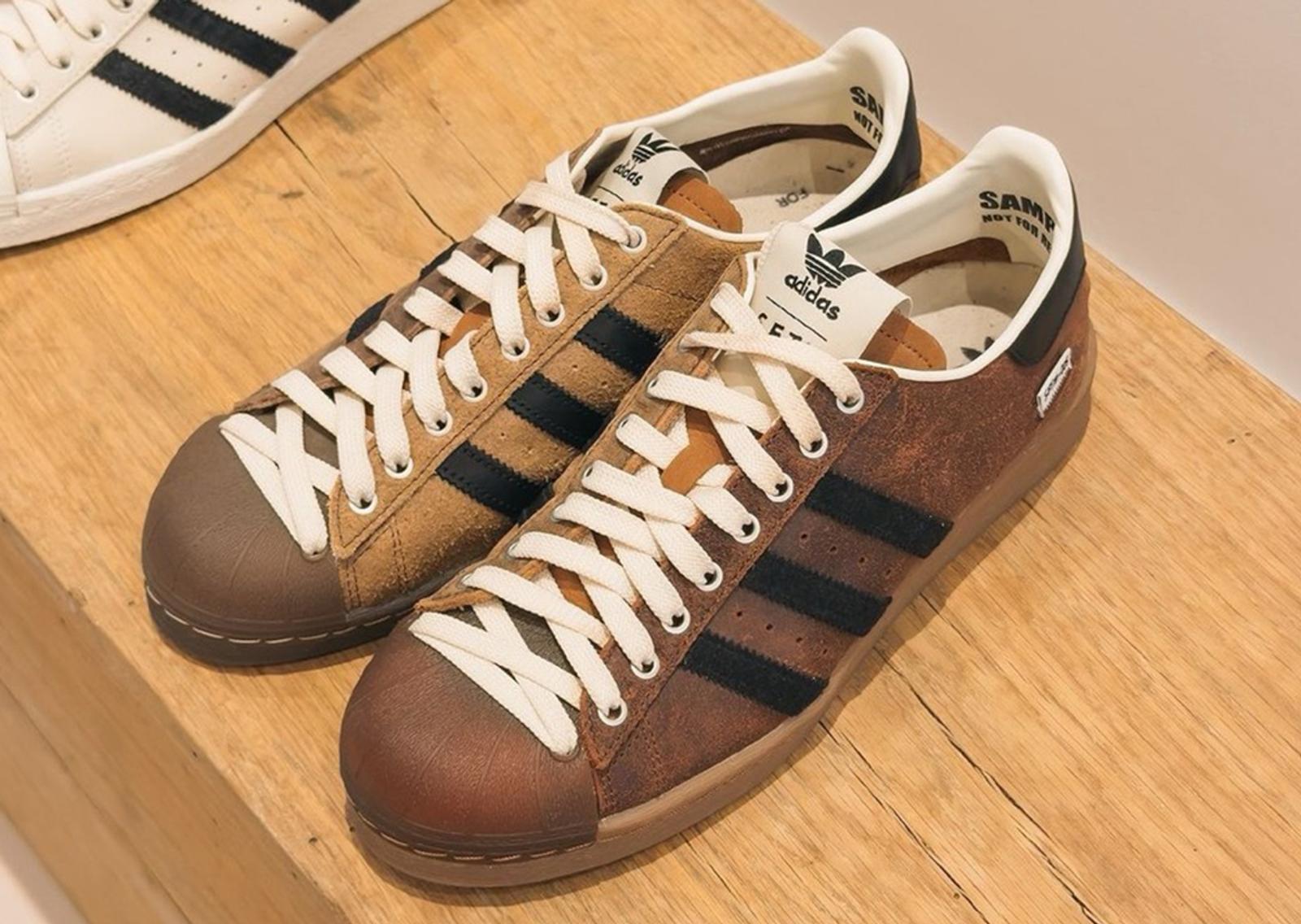 SFTM x adidas Superstar Brown Angle