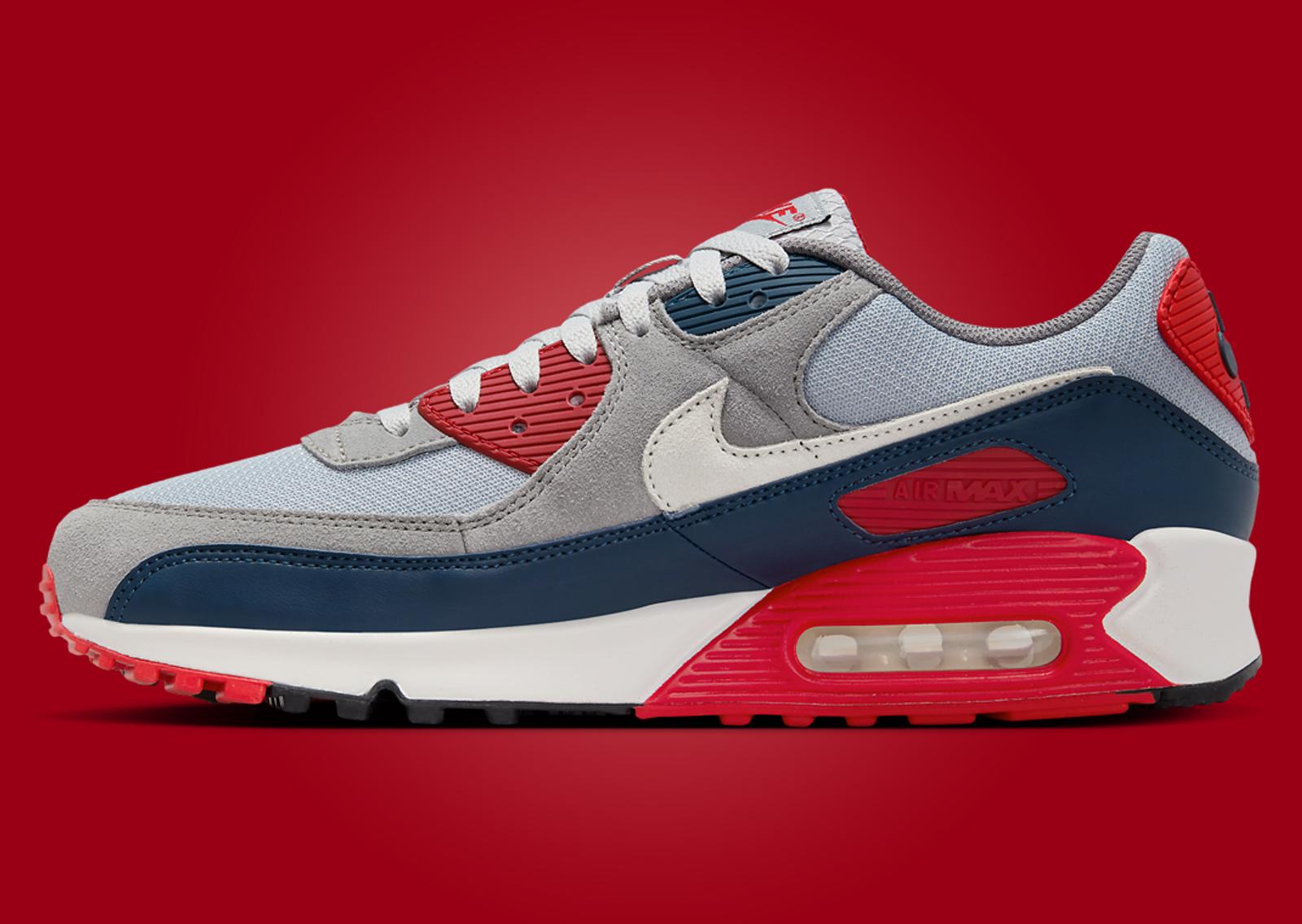 Nike Air Max 90 USA Grey Lateral Right