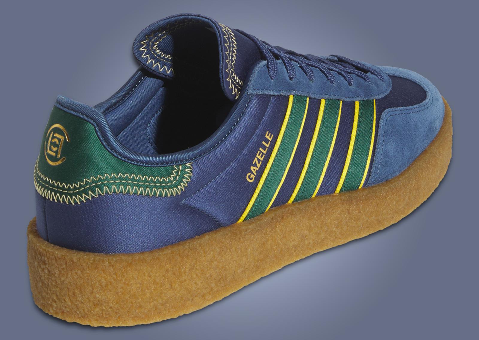 CLOT x adidas Gazelle Crepe Sole Night Marine Heel Angle