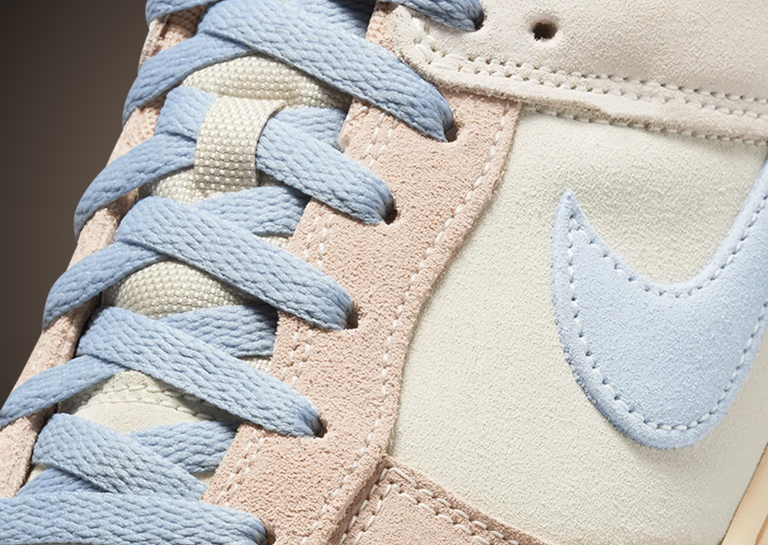 Nike Dunk Low Coconut Milk Light Armory Blue Midfoot Detail